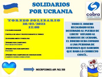 poster del torneo TORNEO SOLIDARIO POR UCRANIA