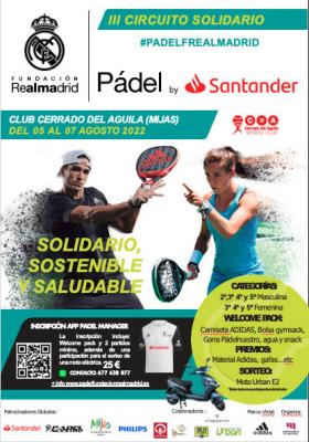 poster del torneo 3º PRUEBA CIRCUITO FUNDACIÓN REAL MADRID - CLUB DE PÁDEL CERRADO DEL ÁGUILA