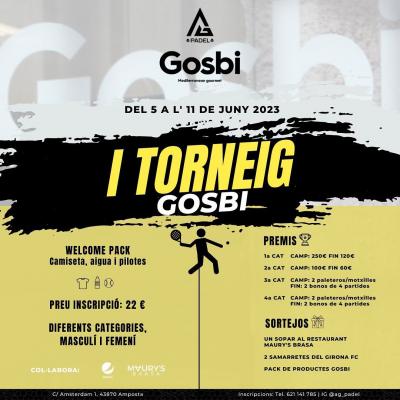 poster del torneo I TORNEIG GOSBI