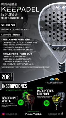 poster del torneo TORNEO KEEPADEL & HANGAR DEL PÁDEL