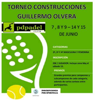 poster del torneo TORNEO CONSTRUCCIONES GUILLERMO OLVERA