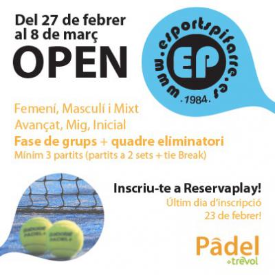 poster torneo OPEN DE PADEL