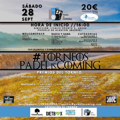 poster del torneo TORNEO PADEL IS COMING