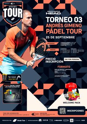 poster del torneo TORNEO 03 ANDRÉS GIMENO PÁDEL TOUR