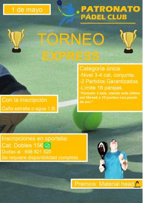 poster torneo TORNEO PÁDEL PATRONATO