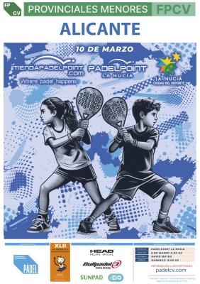 poster torneo PROVINCIAL DE MENORES PADELPOINT LA NUCIA