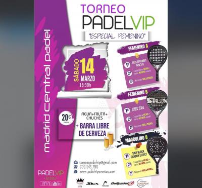 poster del torneo II TORNEO PADELVIP EVENTOS ESPECIAL FEMENINO