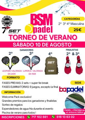 poster torneo TORNEO DE VERANO 🎾🏝️