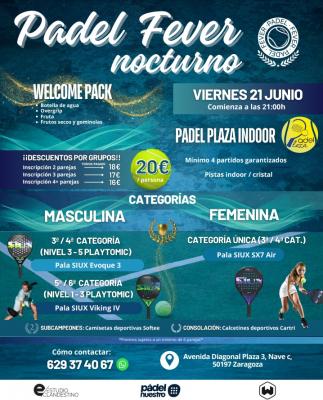 poster torneo PADEL FEVER NOCTURNO