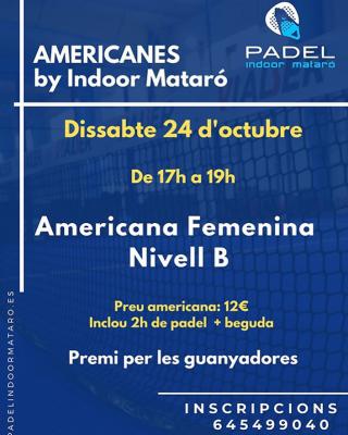 poster del torneo AMERICANES BY INDOOR MATARÓ