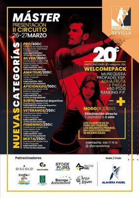 poster del torneo MASTER PRESENTACIÓN II CIRCUITO PROPADEL ESPAÑA