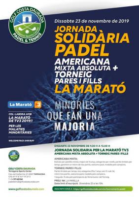 poster del torneo JORNADA SOLIDARIA DE PADEL - TORNEIG PARES I FILLS