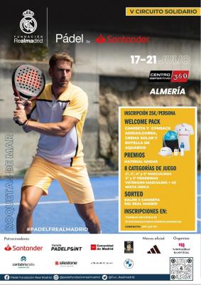 poster torneo V CIRCUITO SOLIDARIO DE PÁDEL FUNDACIÓN  REAL MADRID