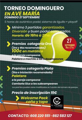 poster del torneo TORNEO DOMINGUERO