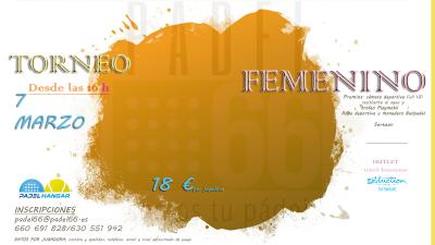 poster del torneo TORNEO FEMENINO PADEL66