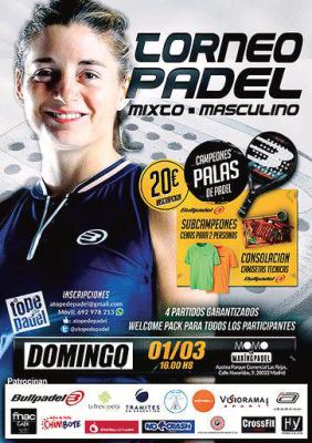 poster del torneo TORNEO DE PADEL MIXTO - MASCULINO