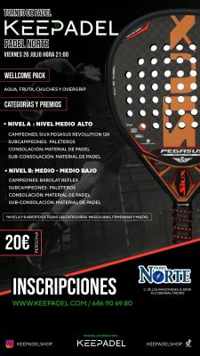 poster torneo TORNEO KEEPADEL & PADEL NORTE