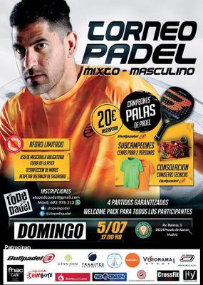 poster del torneo TORNEO DE PADEL MIXTO - MASCULINO