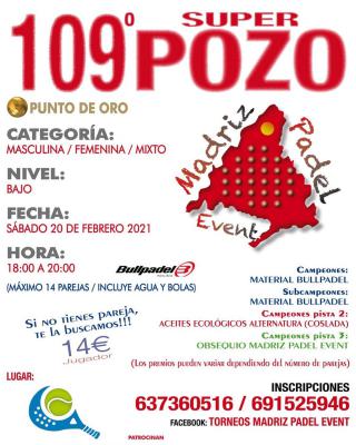 poster del torneo 109º SUPER POZO