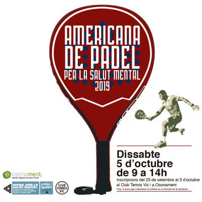 poster del torneo AMERICANA DE PADEL PER LA SALIT MENTAL