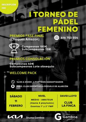 poster del torneo I TORNEO FEMENINO INDOOR