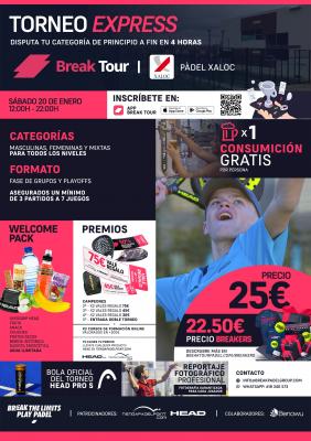 poster del torneo TORNEO CHALLENGER  PADEL XALOC BY BREAK TOUR