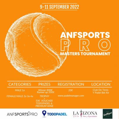 poster del torneo ANF SPORTS PRO MASTERS @ BEL-AIR