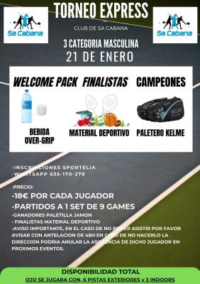 poster del torneo TORNEO EXPRESS EN 3A MASCULINA