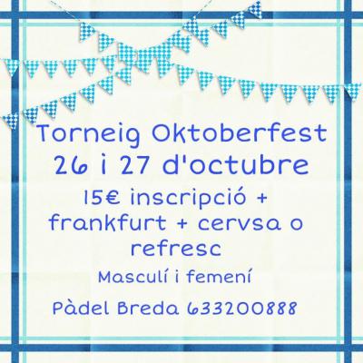 poster del torneo TORNEIG OKTOBERFEST