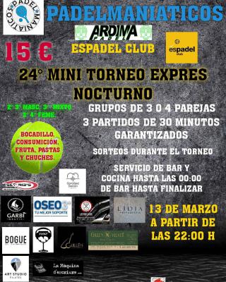 poster del torneo 24º MINI TORNEO EXPRES NOCTURNO