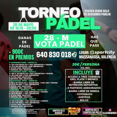 poster del torneo TORNEO OPEN PADEL EVENTS