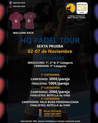 poster del torneo 6ª PRUEBA HQ PADEL TOUR 