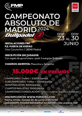 poster del torneo CAMPEONATO ABSOLUTO DE MADRID BULLPADEL 2024