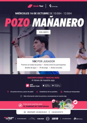 poster del torneo POZO MAÑANERO NIVEL ABIERTO VIMPADEL