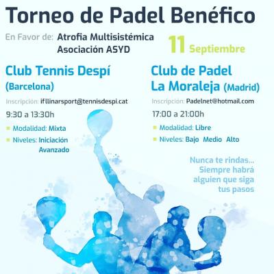 poster del torneo TORNEO DE PADEL BENÉFICO ASSOCIACIÓN ASYD