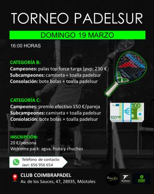 poster del torneo TORNEO PADELSUREVENTS