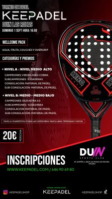 poster torneo TORNEO KEEPADEL & DUIN LAS ROZAS