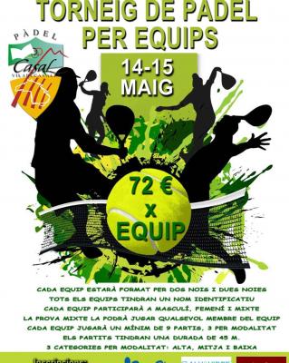 poster torneo TORNEIG DE PADEL PER EQUIPS