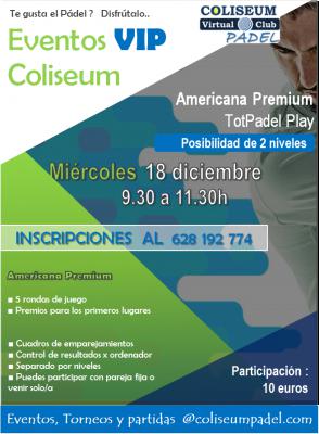 poster del torneo Americana Premium Coliseum Padel