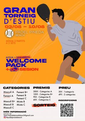 poster torneo TORNEO VERANO PADEL PINEDA BEACH