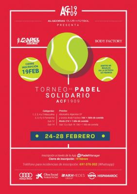 poster del torneo TORNEO DE PÁDEL SOLIDARIO ACF1909