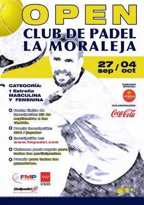 poster del torneo OPEN CLUB DE PADEL LA MORALEJA