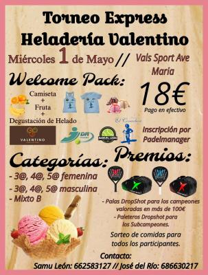 poster del torneo TORNEO EXPRESS HELADERÍA VALENTINO