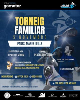 poster del torneo 1ER TORNEIG FAMILIAR DE PADEL