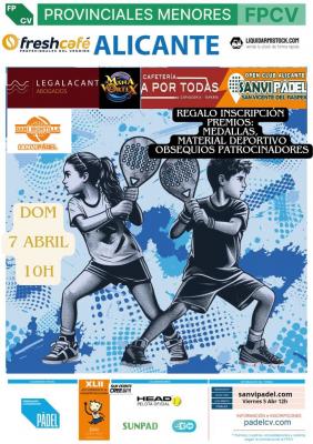 poster del torneo PROVINCIAL DE MENORES SANVI PADEL MONTILLA COMPETICIÓN