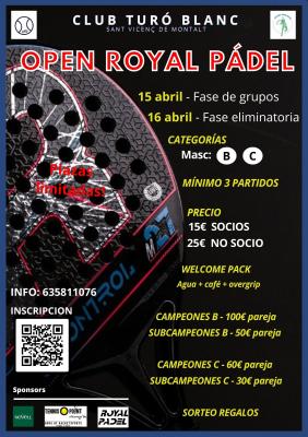 poster torneo OPEN ROYAL PÁDEL