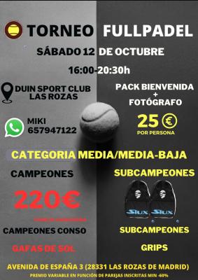 poster torneo TORNEO FULLPADEL