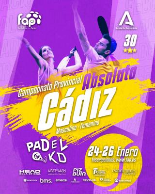 poster torneo CAMPEONATO PROVINCIAL ABSOLUTO - 500 CÁDIZ