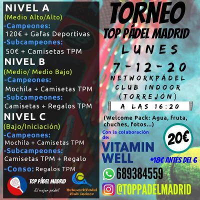 poster del torneo TORNEO TOP PADEL MADRID