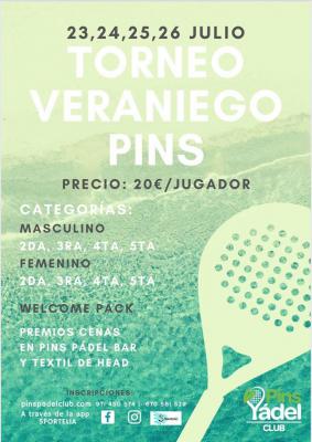 poster del torneo TORNEO VERANIEGO PINS